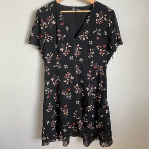Madewell Posy Ruffle Dress in Black